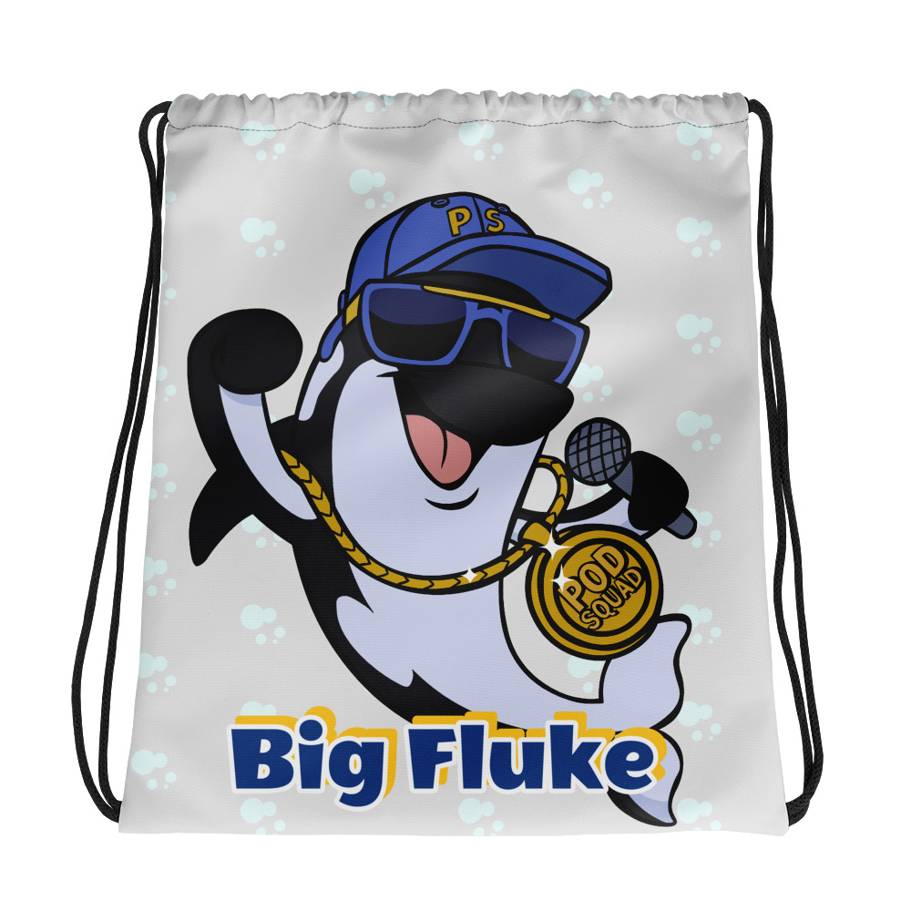 Big Fluke Drawstring bag